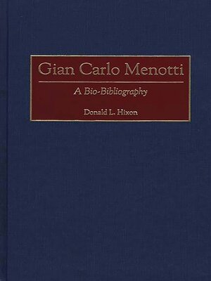 cover image of Gian Carlo Menotti